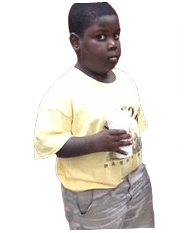 A well known meme of a dark skinned boy wearing and yellow shirt holding a soda drink and side-eyeing the camera. 
