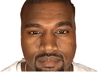 A well known meme of Kanye West staring directly at the webcam.
