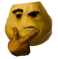 A meme of an anthropomorphic potato with a human face staring at the camera